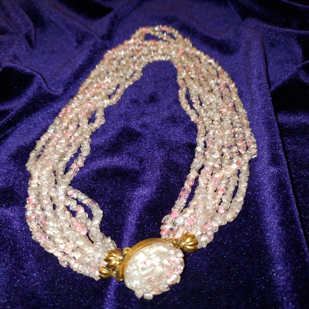 Italian Handmade Beaded Necklace.
